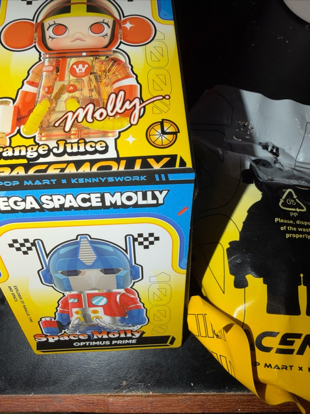 Mega Space Molly Optimus Prime Vinyl Figure - Yellow/Blue/Red